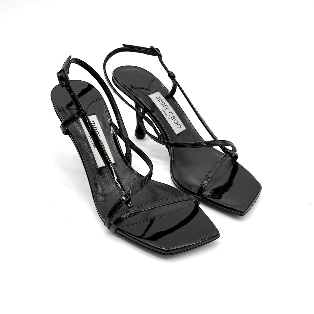 Jimmy Choo NEW Black Etana 80 Heeled Sandals Women's Size 36.5 - Picture 12 of 14